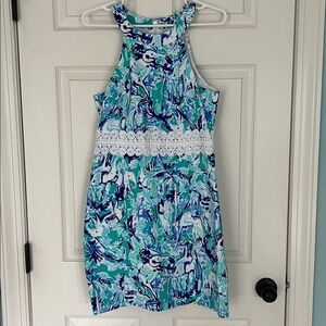 Lilly Pulitzer Blue and Green Patterned Dress